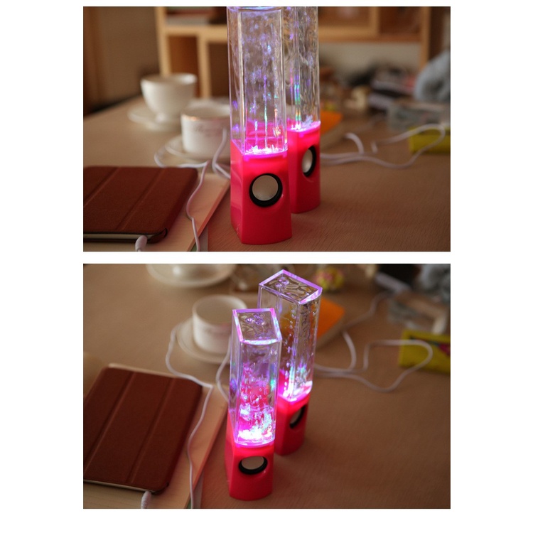 Loa máy tính vũ điệu nhạc nước 3D có đèn LED sáng tạo đầy màu sắc