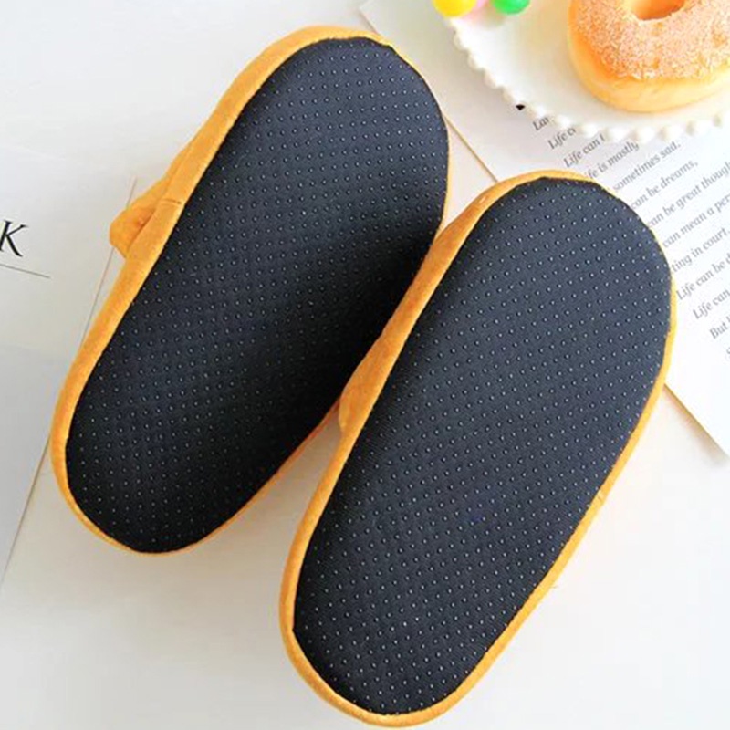 Dép bông đế mềm chống trượt hình bánh mì xinh xắn giúp giữ ấm