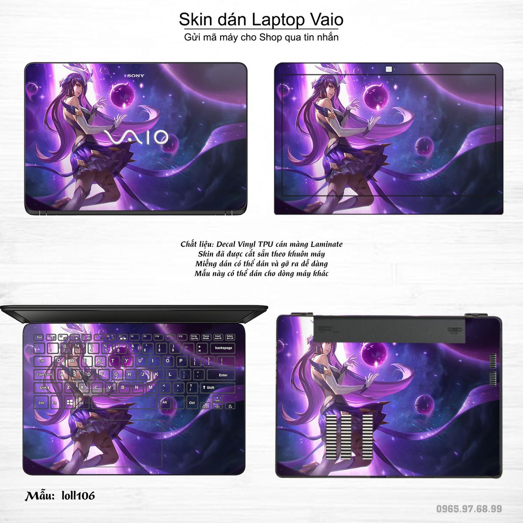 Skin dán Laptop Sony Vaio in hình Liên Minh Huyền Thoại _nhiều mẫu 15 (inbox mã máy cho Shop)