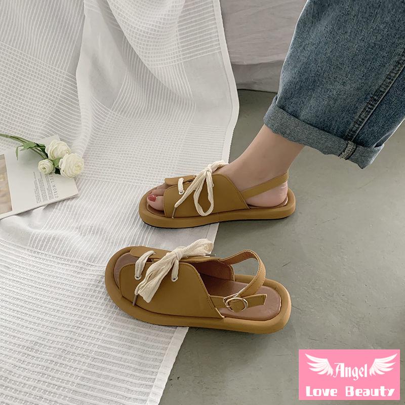 Giày Sandal Đế Bằng Thời Trang Đi Biển Mùa Hè Hàn Quốc 2022 Cho Nữ