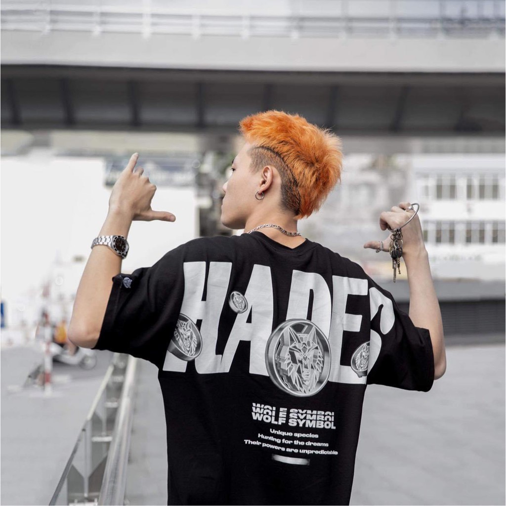 Áo thun Hades Wolf Symbol Tee form rộng oversize AL55