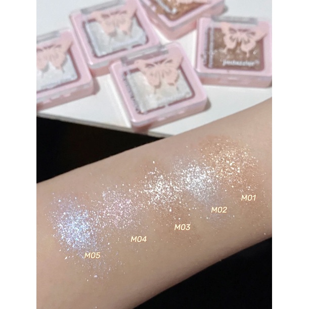 Phấn Mắt JIE Màu Đơn Sắc Lấp Lánh Chống Thấm Nước Không Nhòe Dễ Sử Dụng Cho Nữ