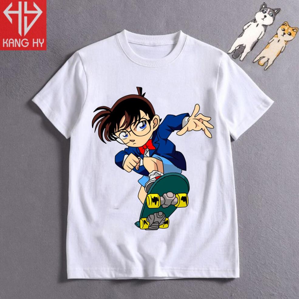 4 mẫu áo thun in hình conan in tại shop Vải Cotton 4 chiều F120