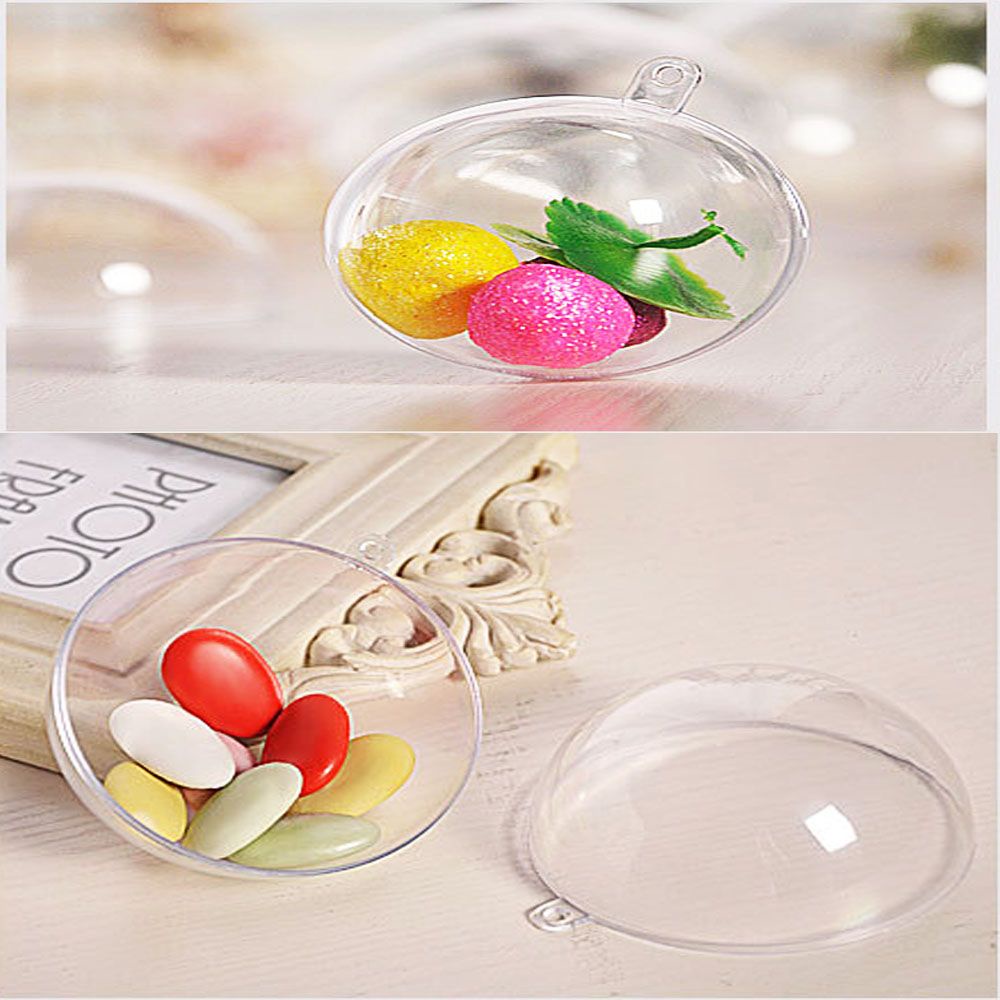 Set 20 hộp nhựa acrylic trong suốt đựng kẹo trang trí tiệc giáng sinh/ đám cưới