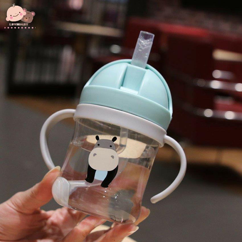 Bình Uống Nước Có Tay Cầm Và Ống Hút Tiện Dụng Cho Bé