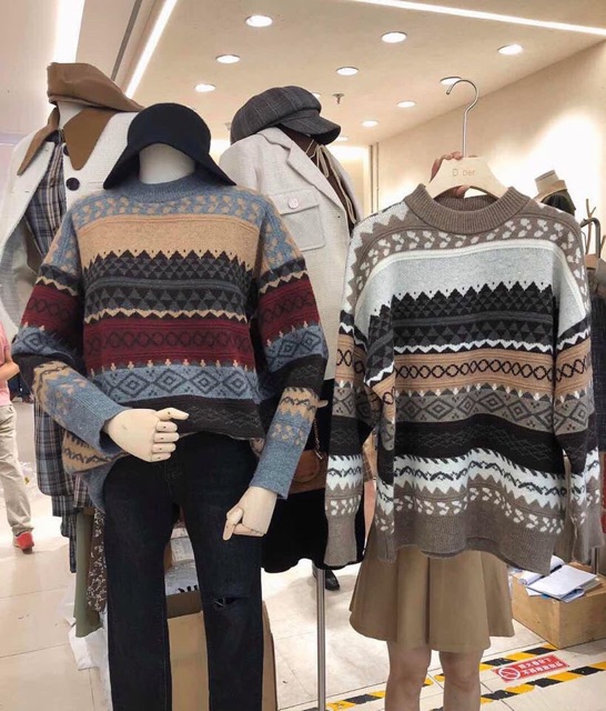 [Freeship đơn từ 0đ] Áo len thổ cẩm họa tiết | BigBuy360 - bigbuy360.vn