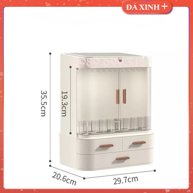 Tủ Đựng Mỹ Phẩm Có Kèm Gương Đèn Led Cao Cấp Tiện Dụng