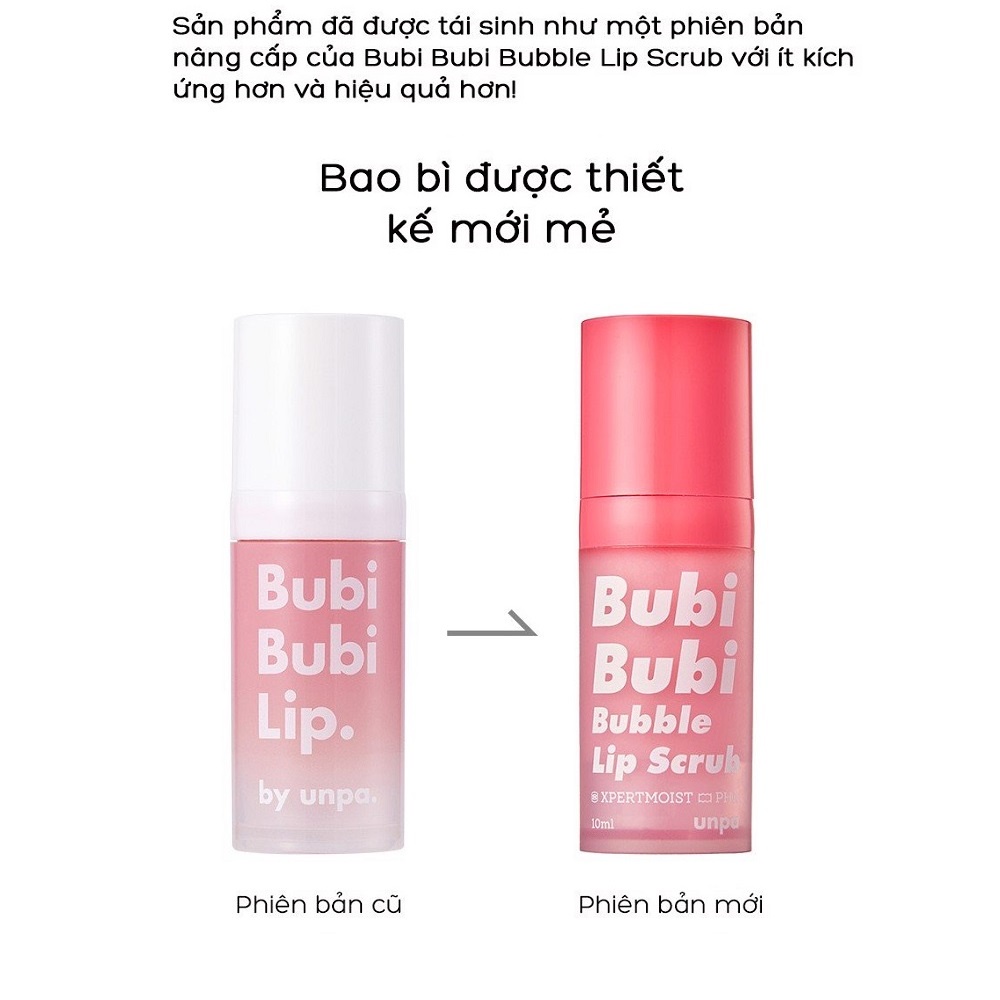 Tẩy Tế Bào Chết Môi Bubi Bubi Lip By Unpa 12ml Dạng Sủi Bọt