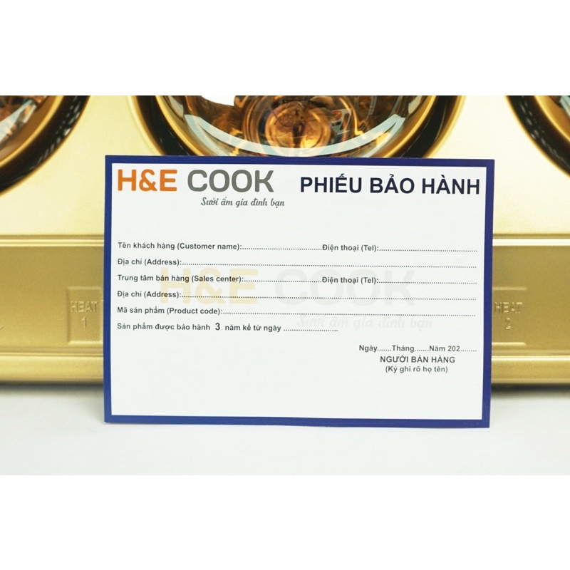 Đèn sưởi nhà tắm H&E COOK 2 bóng HE02D, bảo hành 36 tháng