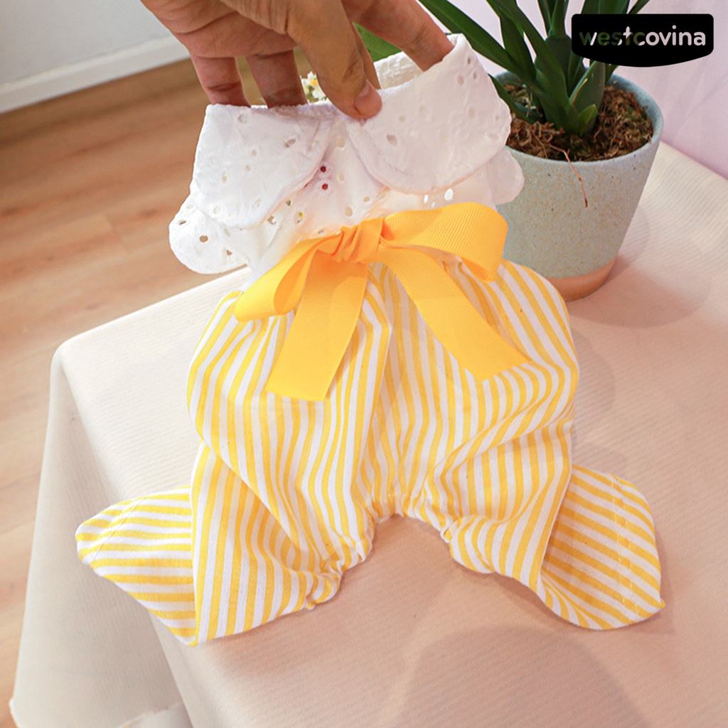 [Mới]♞Áo Liền Quần Eo Cao Đính Nơ Thời Trang Mùa Hè Cho Cún Cưng