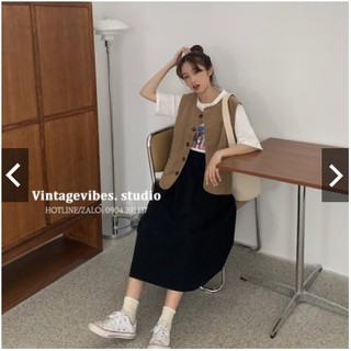 Chân váy dài chất thô mát ulzzang [HÀNG QUẢNG CHÂU LOẠI 1]