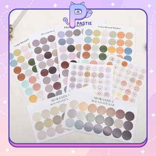 Sticker dán dạng chấm tròn, round sticker cute nhiều màu sắc trang trí, dùng để dán postcard, ảnh