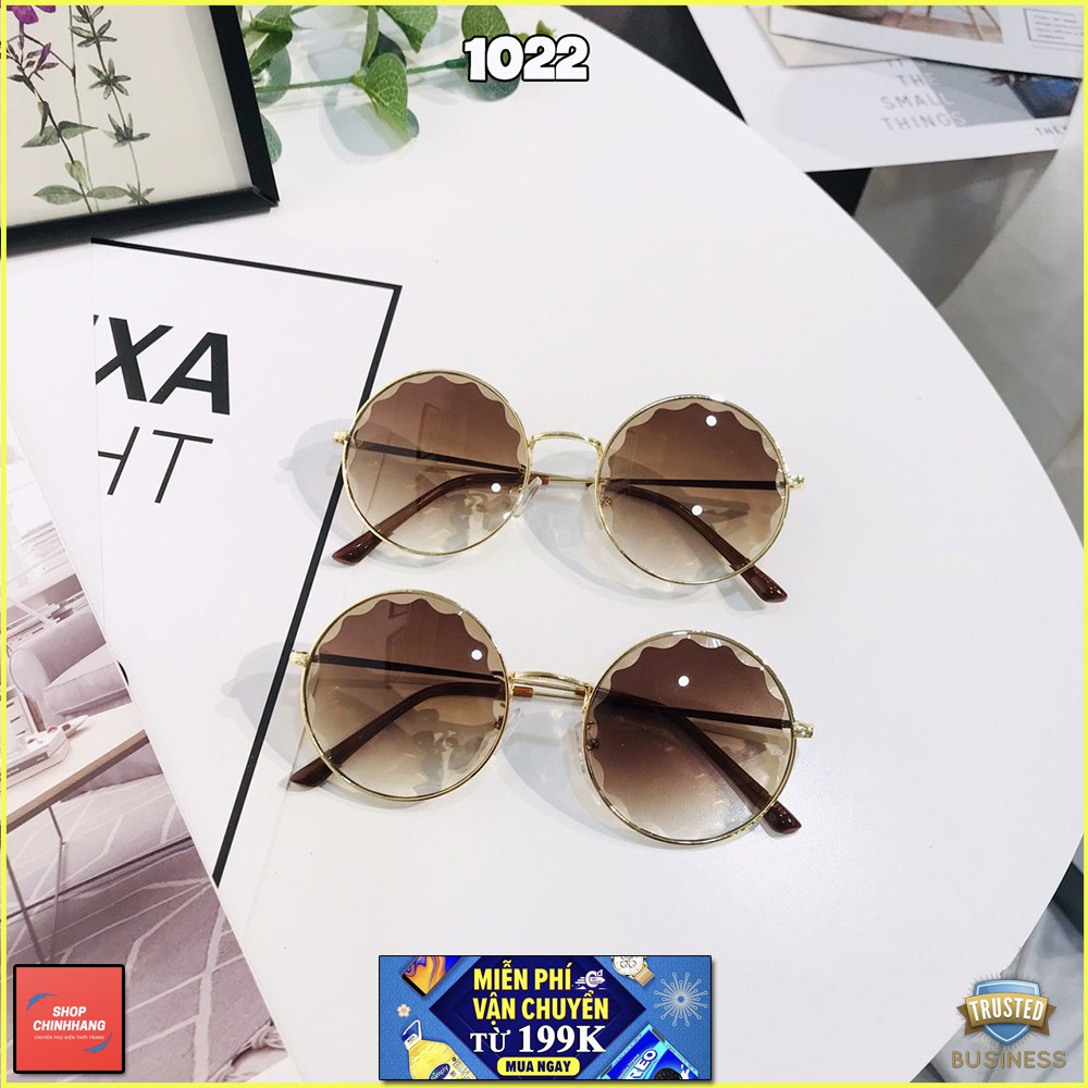 KÍNH MÁT NỮ GỌNG RĂNG CƯA ĐỘC LẠ FORM TRÒN THỜI TRANG SH1022