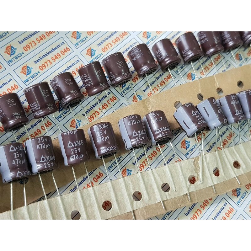 [Combo 20 chiếc] Tụ hóa 470uF 25V kích thước 10x12.5mm chính hãng
