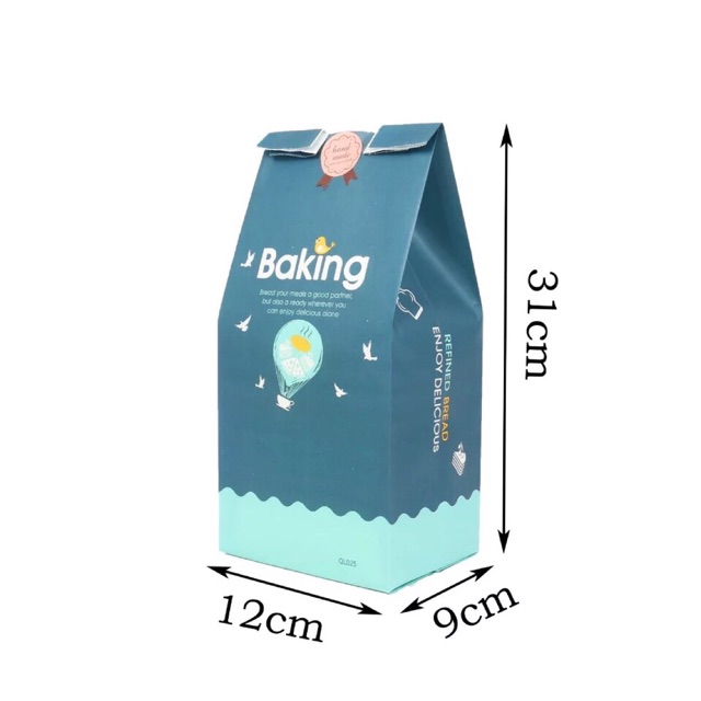 10 túi đựng bánh mỳ hoa cúc đơn Baking