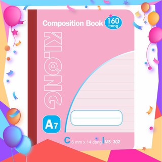 [Sổ lò xo đẹp xinh ] Sổ may KLONG A7 dán gáy 160tr ; MS: 302