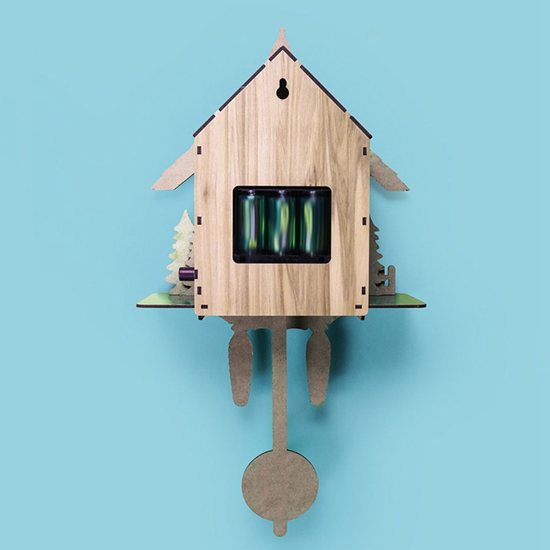 Cuckoo Clock Living Room Wall Clock Retro Style Forest Cuckoo Alarm