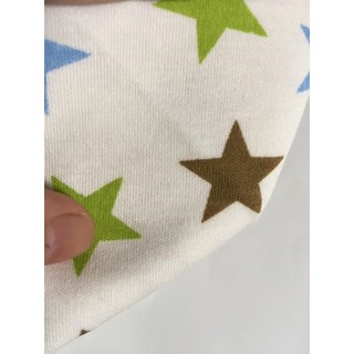 Yếm cotton, khăn yếm tam giác cotton 2 lớp khuy bấm tiện lợi cho bé