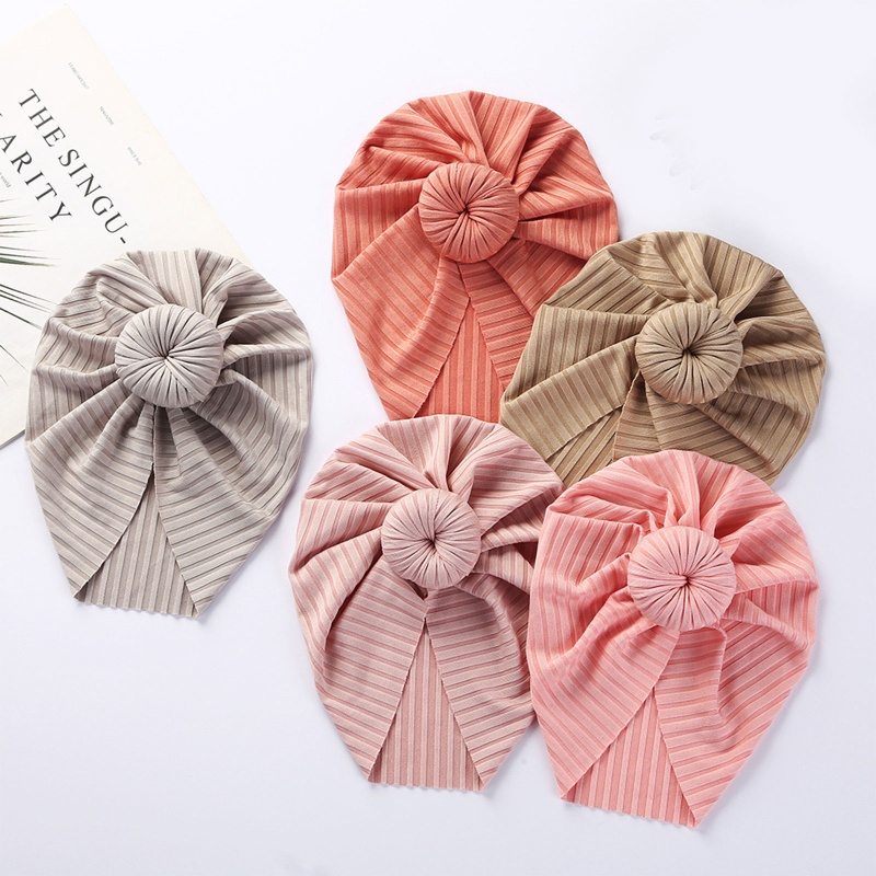Khăn Turban Cotton Mềm Mại Thắt Nơ Phong Cách Ấn Độ Dành Cho Trẻ Sơ Sinh