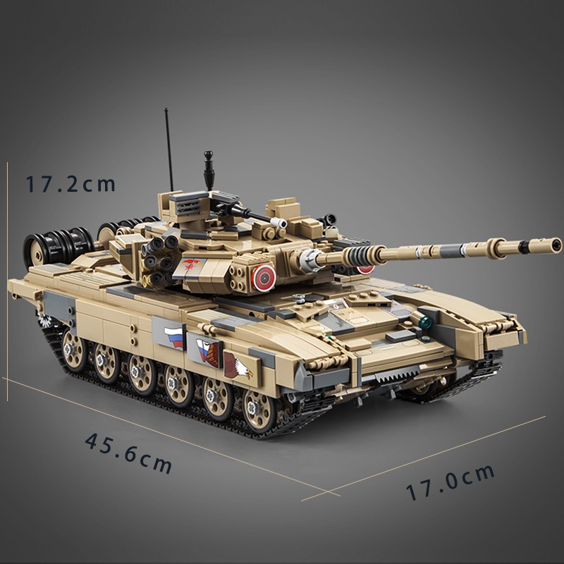 Bộ Đồ Chơi Lắp Ghép Kiểu LEGO Mô Hình Xe Tăng Điều Khiển RC T90 TANK CaDa C61003 Với 1722 Chi Tiết