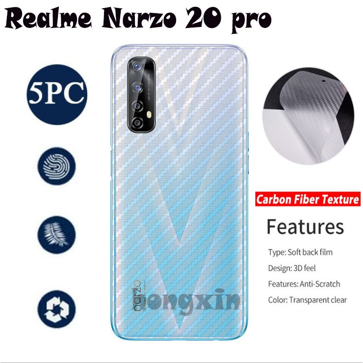 Set 5 Miếng Dán Lưng Điện Thoại Oppo Realme Narz 20 Pro Realme Nrz 30pro (5G) Nrz30A Realme 75g V5 5g Realmev11 5g V15 Realme C20 C21 Realme Gt