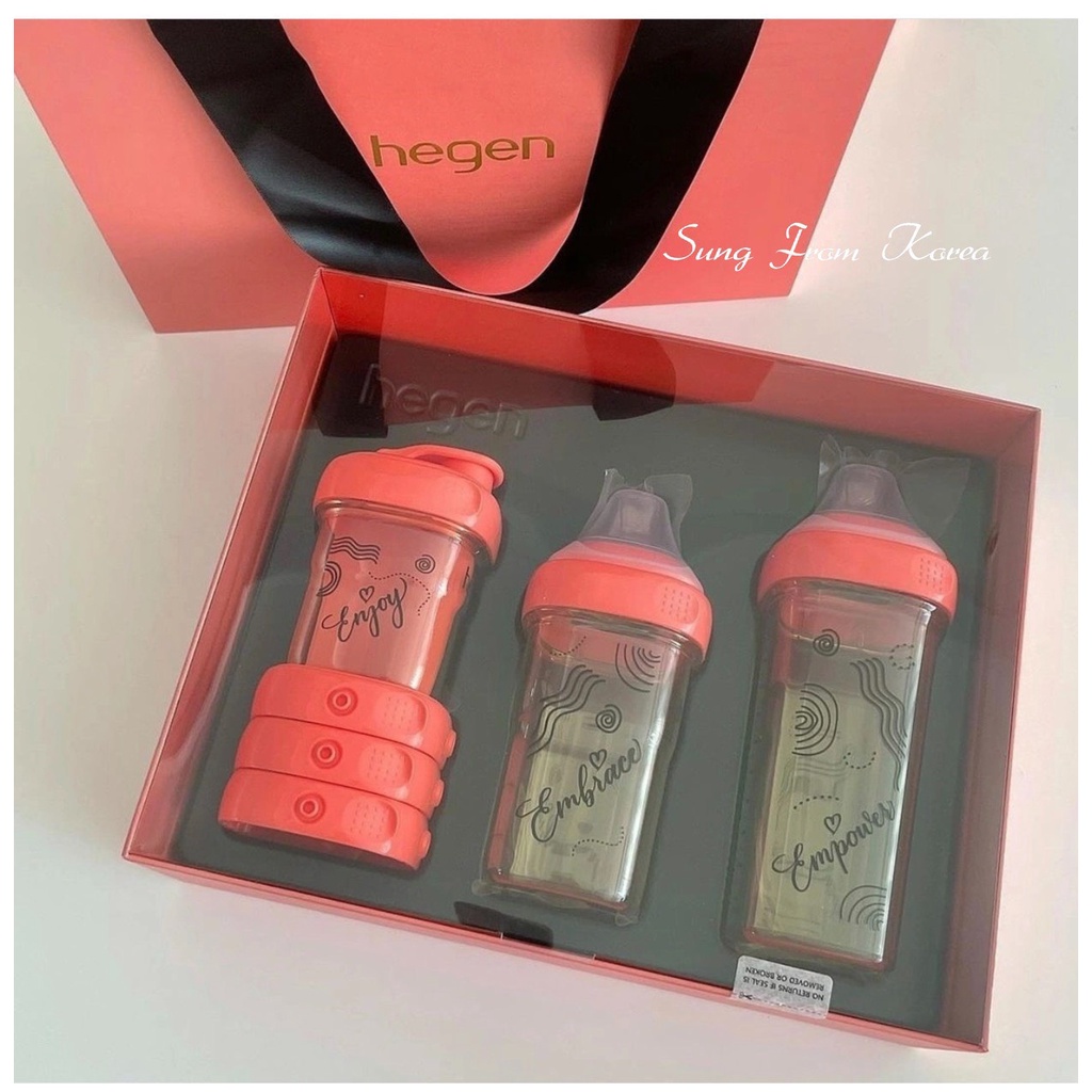 Bộ quà tặng bình sữa Hegen Limited chính hãng cho bé