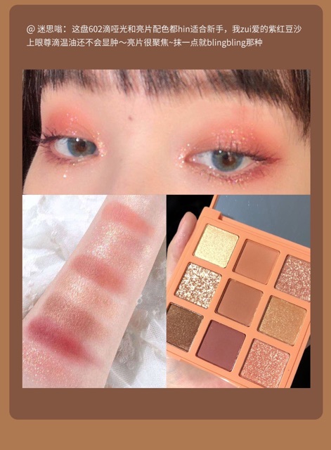 GOGO TALES - Bảng phấn mắt 9 màu Admiring Velvet Eyeshadow