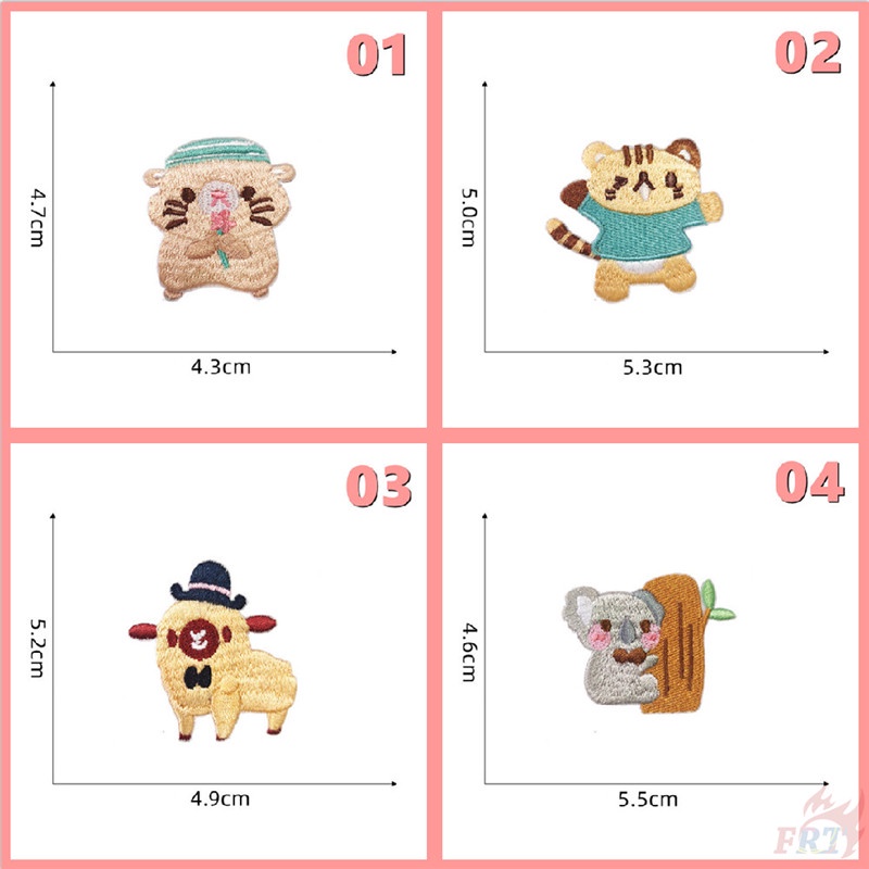 ☸ Miếng Dán Tự Dính Hình Động Vật Hoạt Hình Dễ Thương ☸ 1 Miếng Dán Ủi Trang Trí Quần Áo