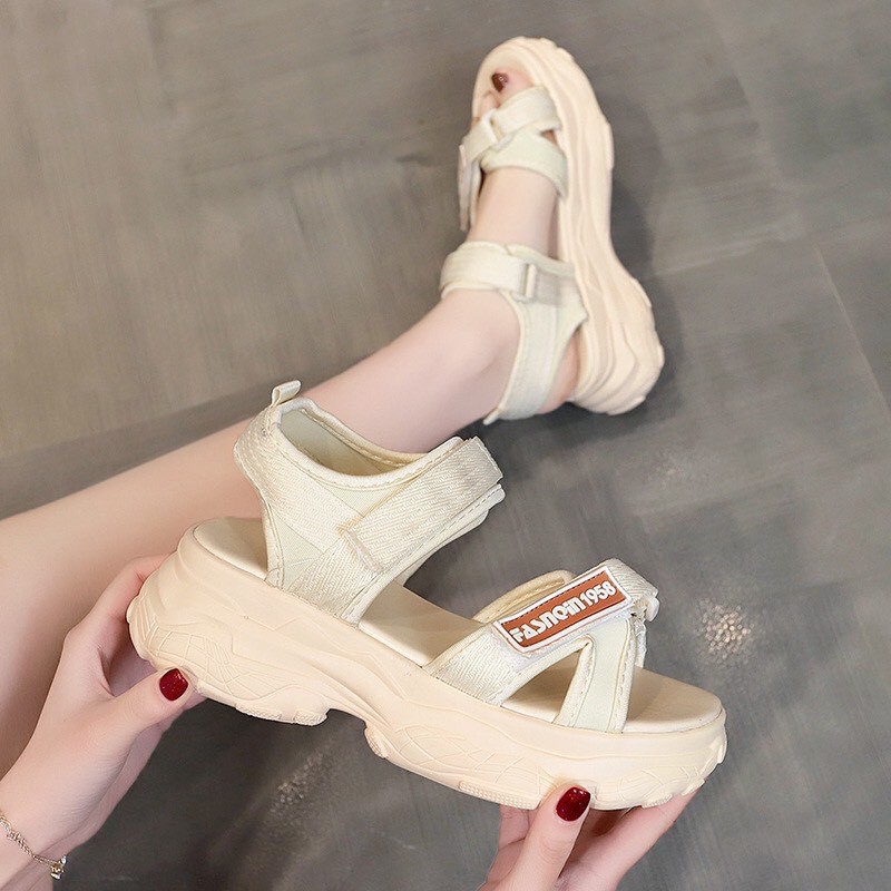 ( VIDEO ) Sandal Nữ Đế Độn Bánh Mì 1958 Mới Kiểu Dáng Hàn Quốc Hot Trend