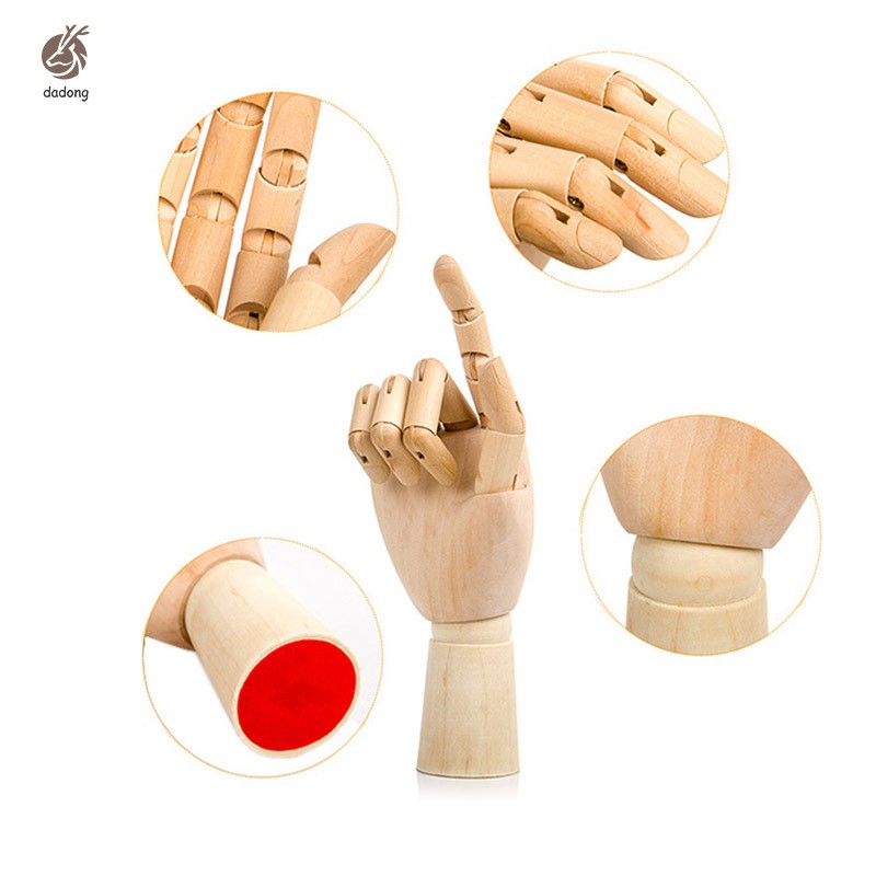 Mô hình bàn tay gỗ có các khớp cử động được