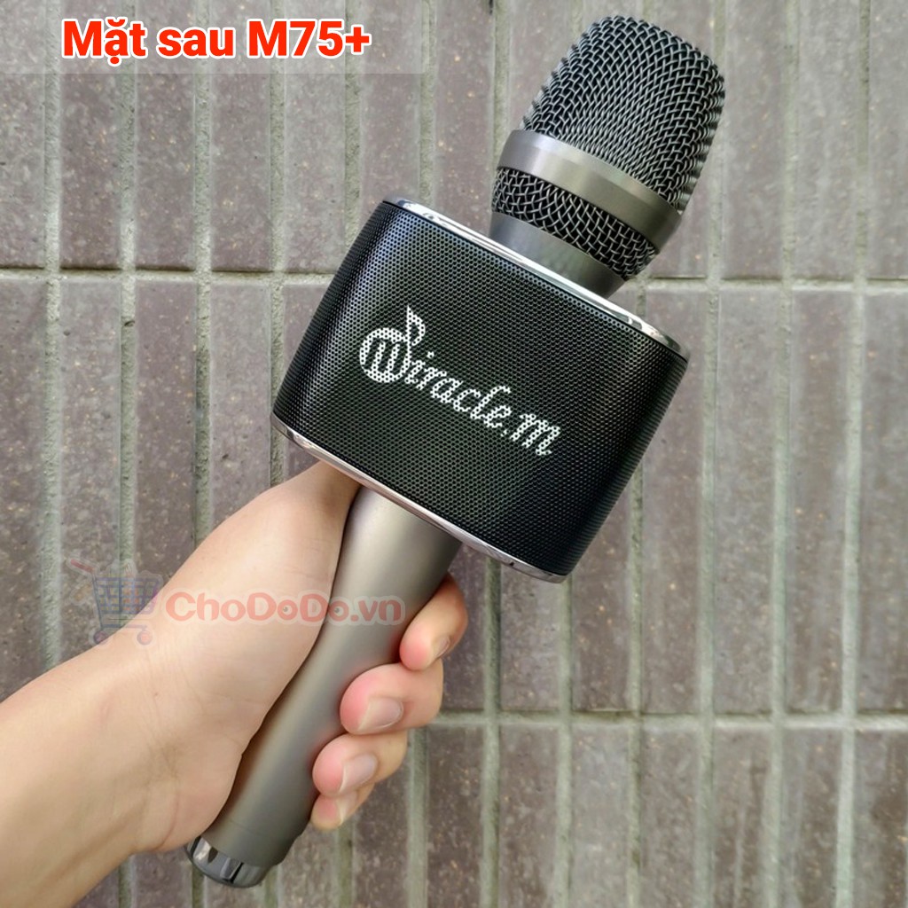 Micro Karaoke Bluetooth Miracle M75+ Hàn Quốc - Bản nâng cấp của Mic Magicsing MP30 - Cực Hay Kèm Quà Tặng Khuyến Mãi