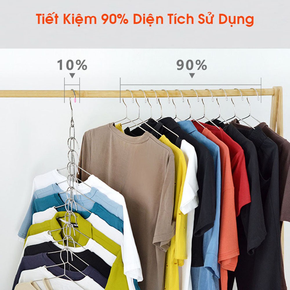 Treo móc quần áo , dây XÍCH inox treo móc quần áo MDT _X35 tiết kiệm 90% diện tích tủ