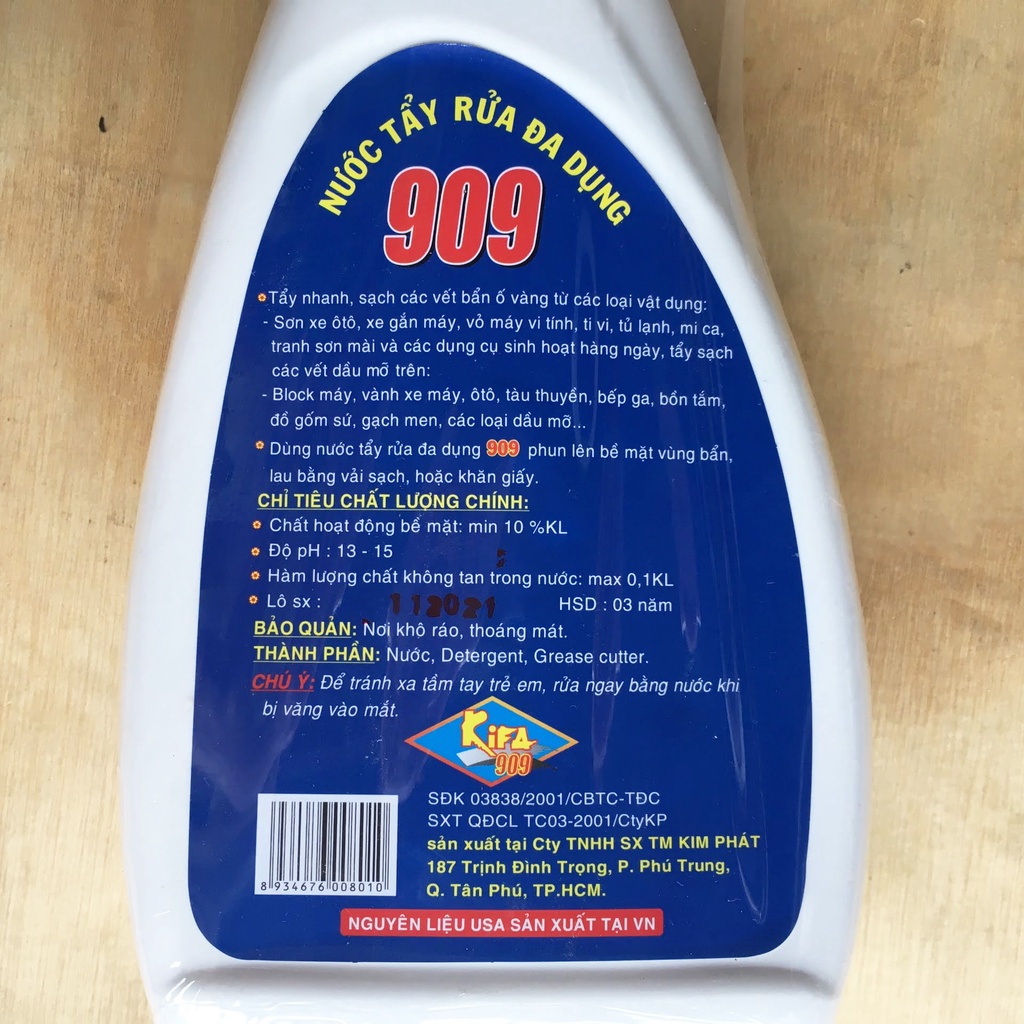 [SẴN HÀNG] Nước tẩy đa dụng 909 Kim Phát 850ml [CHAI LỚN] nước tẩy đa năng 909
