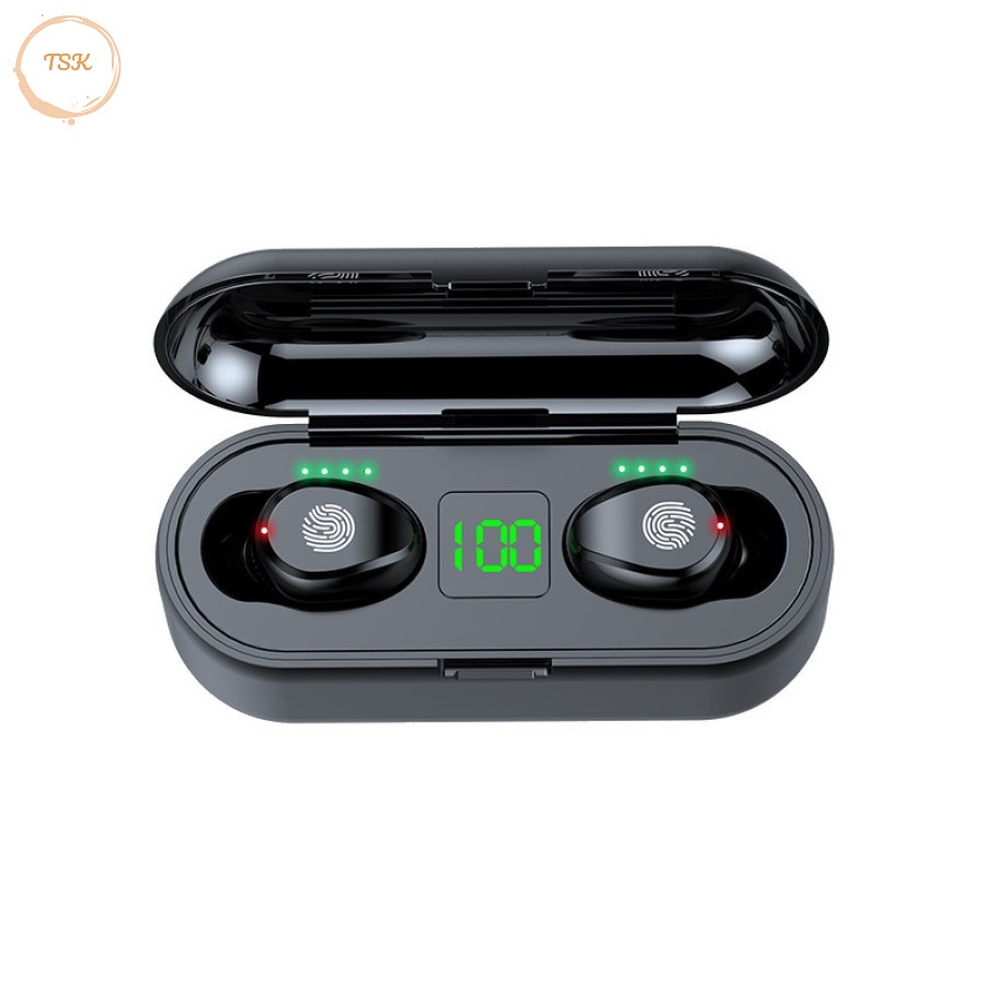 💘💘 Tai nghe Amoi Bluetooth 5.1  F9 bản quốc tế, có mic nghe gọi, kiêm sạc dự phòng, kháng nước, hàng chính hãng 💘💘