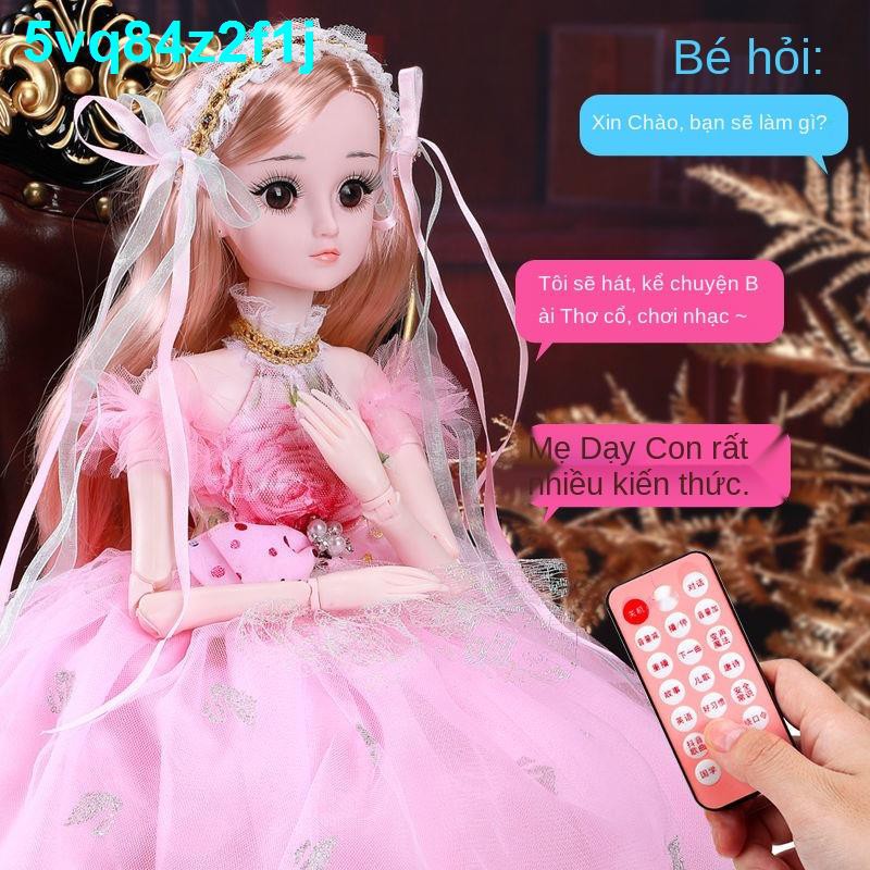 Búp bê Barbie 60 cm siêu bự biết nói đồ chơi trẻ em ăn mặc trang phục sinh nhật cô gái nước ngoài bộ quà tặngđồ