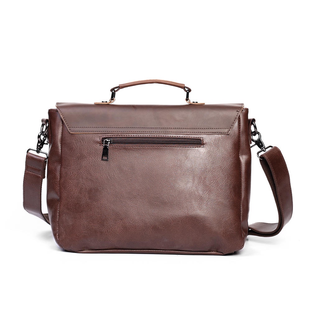 2022 large capacity horseskin men's briefcase satchel satchel computer bag