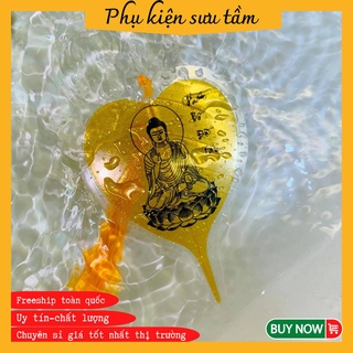 LÁ BỒ ĐỀ IN HÌNH PHẬT CẦU BÌNH AN