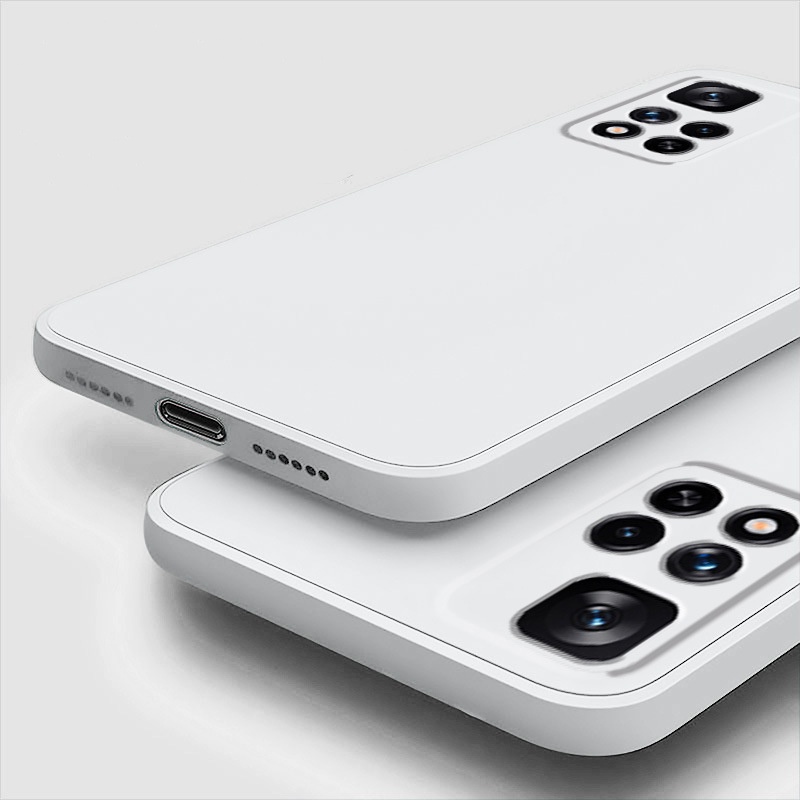 Ốp lưng chất liệu mịn che camera viền vuông Cho Redmi Note 11 11s 11T 11E Pro Plus China 5G 4G