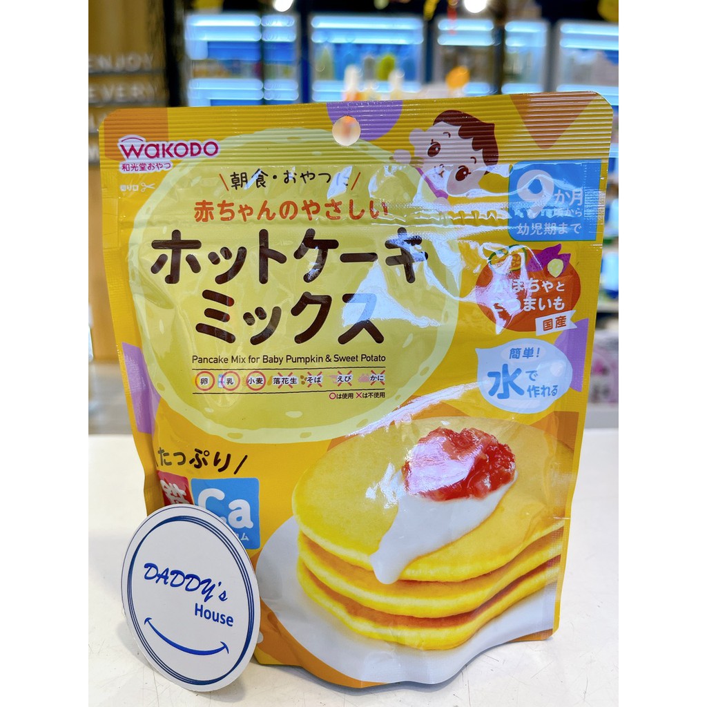 Bột làm bánh pancake Wakodo khoai lang & bí đỏ 9th (100g)