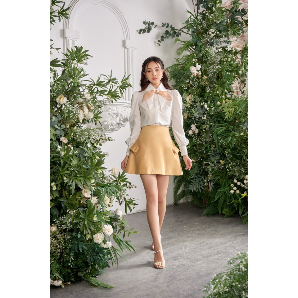 MADDY HATES ROSE - Chân váy tafeta vàng/ đen - Chân váy công sở sang trọng | BigBuy360 - bigbuy360.vn