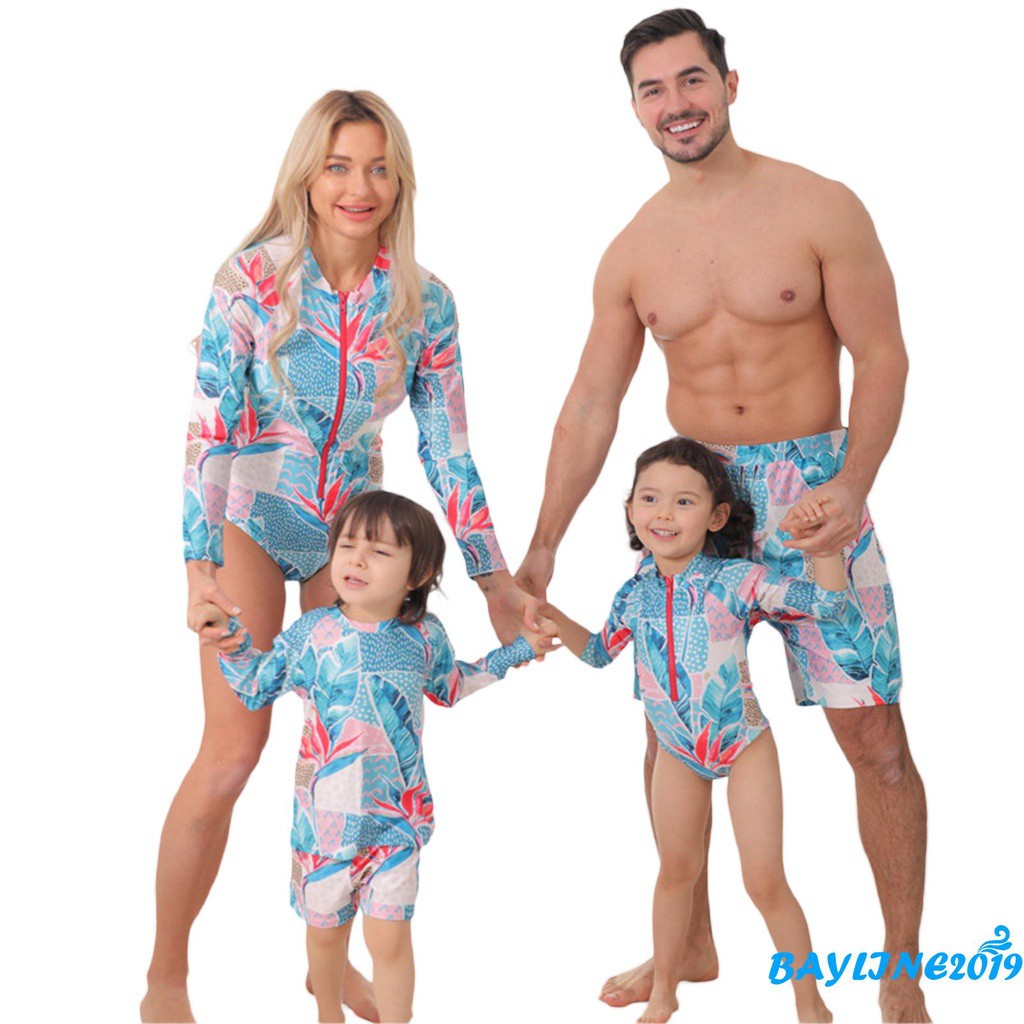 Bộ Đồ Bơi Liền Thân Tay Dài Họa Tiết Hoa Xinh Xắn Cho Bé | BigBuy360 - bigbuy360.vn