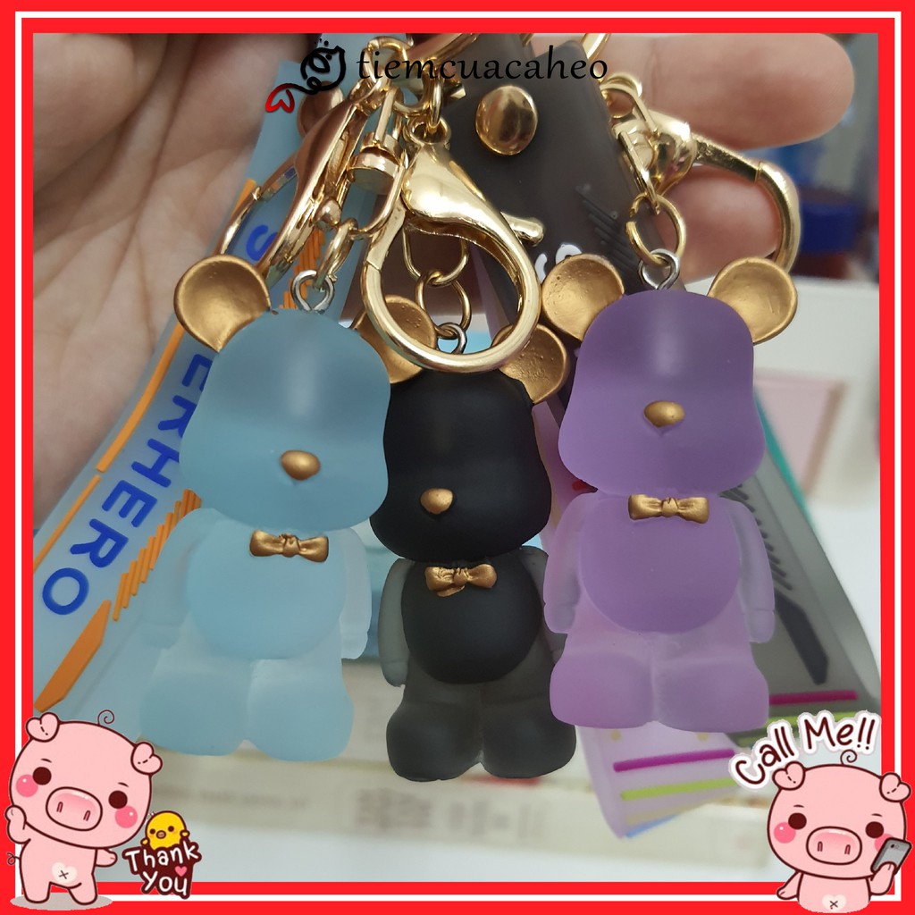 (Sẵn Hàng tại SG, ship hỏa tốc 2h) Móc khóa Hoạt Hình nhân vật Bearbrick kèm dây Cao Su, keychain cartoon tiemcuacaheo