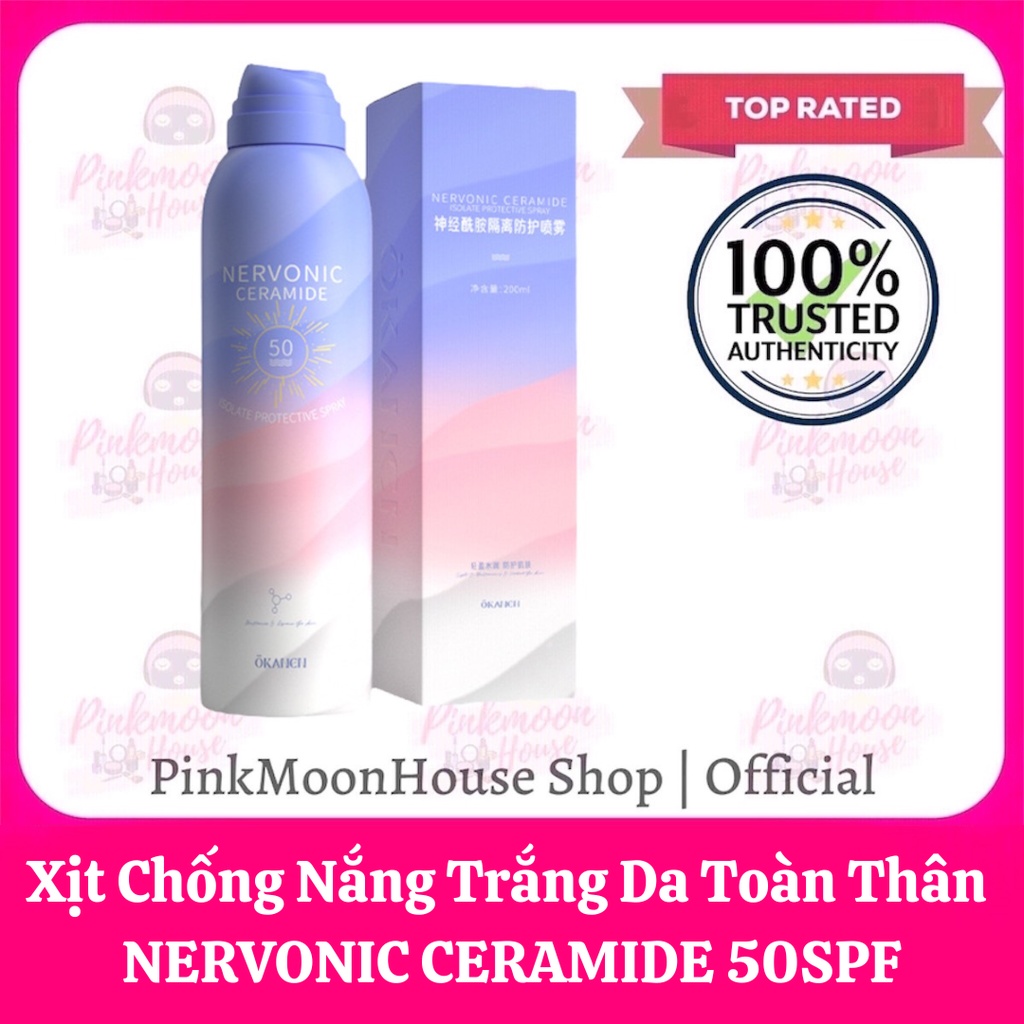 Xịt chống nắng NERVONIC ngăn lão hóa makeup da sáng đều màu