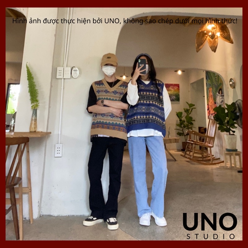Áo len Ghile hoạ tiết thổ cẩm hình thật by UNO