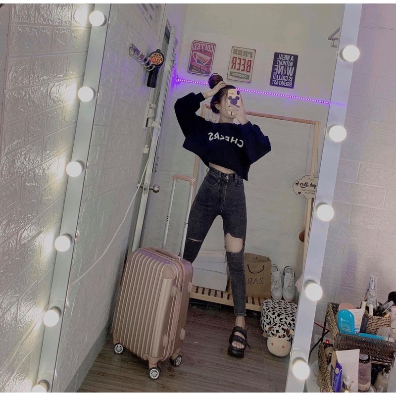 ✨Quần Jeans Dài Lưng Cao Co Giãn Rách | BigBuy360 - bigbuy360.vn