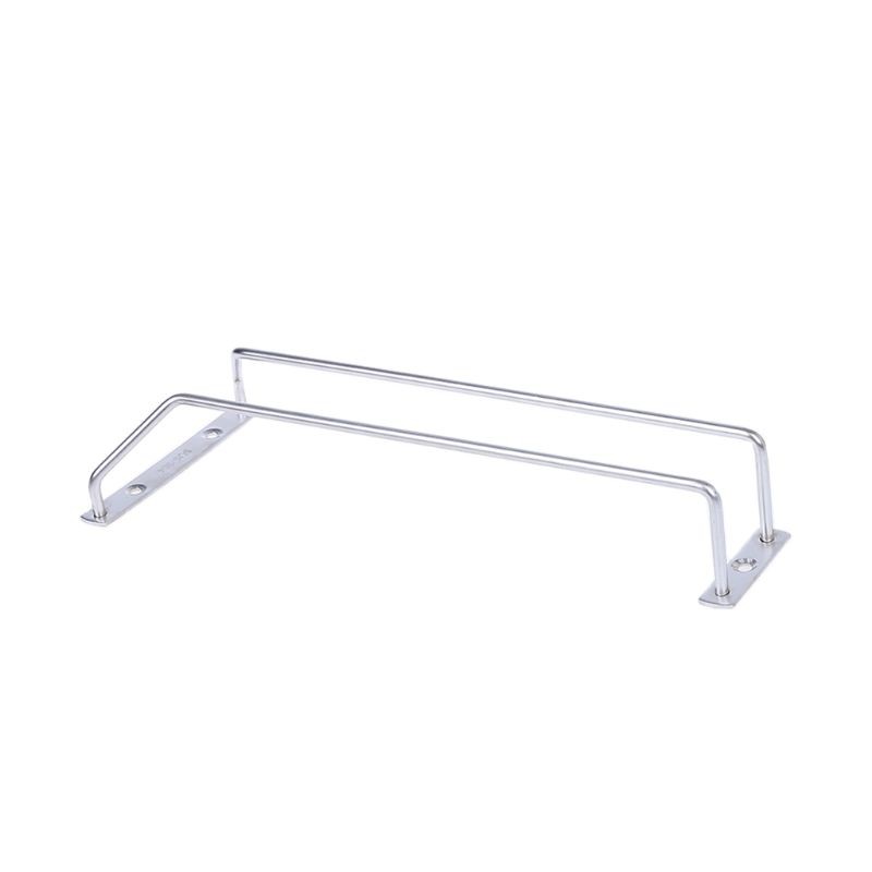 Giá bằng thép không gỉ kích thước 27cm treo ly rượu dùng cho quán bar