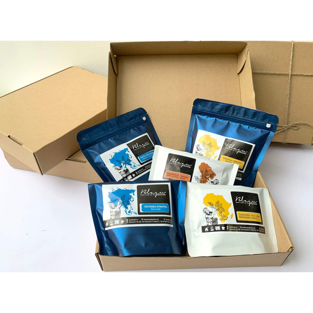 COMBO 5 TÚI CÀ PHÊ BLAGU HẠT ĐÃ RANG VỊ NHẸ NHÀNG – 100G/TÚI | BigBuy360 - bigbuy360.vn
