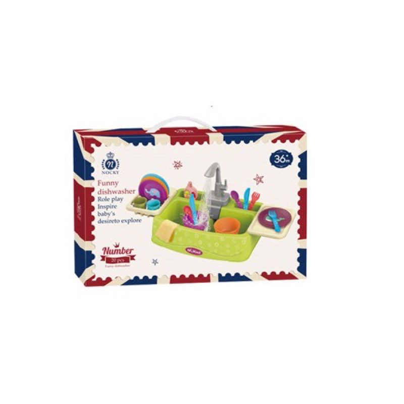 Bộ đồ chơi rửa chén cao cấp có pin, nước chảy như thật ( Quà tặng từ sữa Nan)