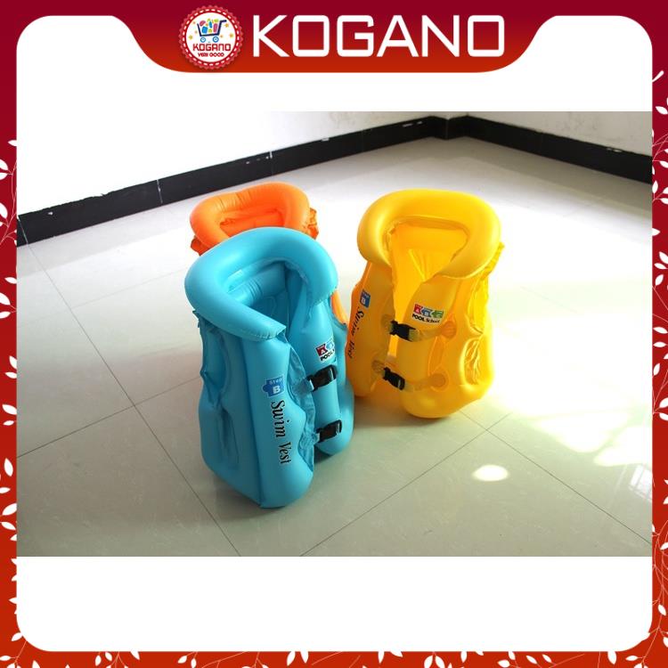 Áo Phao Cho Bé Tập Bơi KOGANO Có Khóa Cài An Toàn Bé Gái Bé Trai Size S 1 - 6 Tuổi SS-001097 [Tặng Bơm Phao]