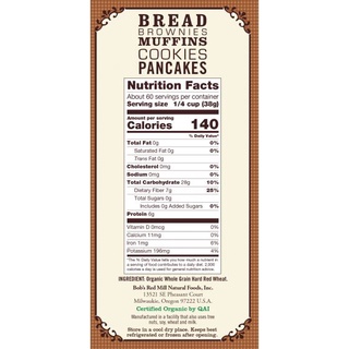 Bột mì nguyên cám hữu cơ (organic whole wheat flour) Bob's Red Mill
